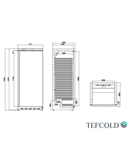 Expositor Refrigerado GN 2/1 600L Tefcold