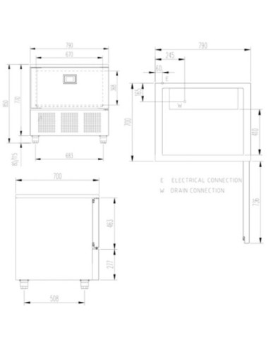 Abatidor de Temperatura 5 Bandejas GN 1/1 Edenox